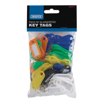 Draper KI/50 Assorted Key Tags (Pack of 50) - Code: 64271 - Pack Qty 1