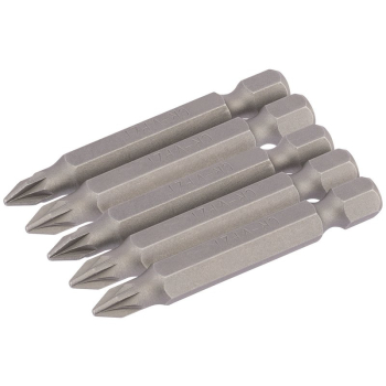 Draper 50PZ/5/B PZ Type Insert Bit, 1/4 inch  Hex, 50mm Long, No.1 (Pack of 5) - Code: 64281 - Pack Qty 1
