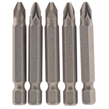 Draper 50PZ/5/B PZ Type Insert Bit, 1/4 inch  Hex, 50mm Long, No.2 (Pack of 5) - Code: 64283 - Pack Qty 1