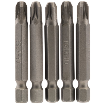 Draper 50PZ/5/B PZ Type Insert Bit, 1/4 inch  Hex, 50mm Long, No.3 (Pack of 5) - Code: 64286 - Pack Qty 1