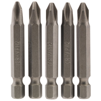 Draper 50CS/5/B Cross Slot Insert Bit, 1/4 inch  Hex, 50mm Long, No.2 (Pack of 5) - Code: 64288 - Pack Qty 1