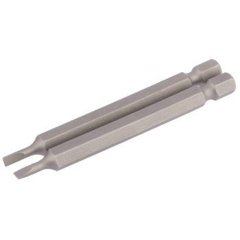 Draper 75PS/2/B Plain Slot Insert Bit, 3mm, 1/4 inch  Hex, 75mm Long (Pack of 2) - Code: 64292 - Pack Qty 1