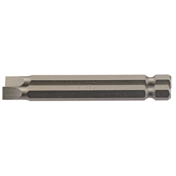 Draper 75PS/2/B Plain Slot Insert Bit, 6mm, 1/4 inch  Hex, 75mm Long (Pack of 2) - Code: 64308 - Pack Qty 1