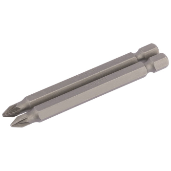 Draper 75PZ/2/B PZ Type Insert Bit, 1/4 inch  Hex, 75mm Long, No.1 (Pack of 2) - Code: 64311 - Pack Qty 1