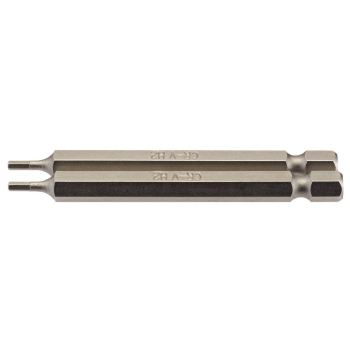 Draper 75HX/2/B Hexagonal Insert Bit, 2mm, 1/4 inch  Hex, 75mm Long (Pack of 2) - Code: 64318 - Pack Qty 1