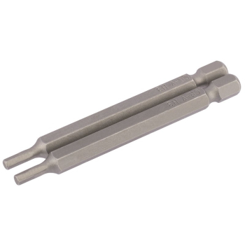 Draper 75HX/2/B Hexagonal Insert Bit, 3mm, 1/4 inch  Hex, 75mm Long (Pack of 2) - Code: 64320 - Pack Qty 1