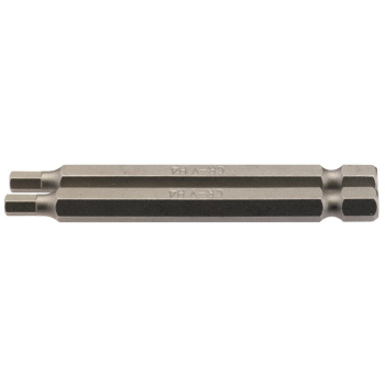 Draper 75HX/2/B Hexagonal Insert Bit, 4mm, 1/4 inch  Hex, 75mm Long (Pack of 2) - Code: 64321 - Pack Qty 1
