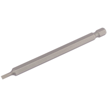 Draper 100PS/1/B Plain Slot Insert Bit, 3mm, 1/4 inch  Hex, 100mm Long (Pack of 1) - Code: 64341 - Pack Qty 1