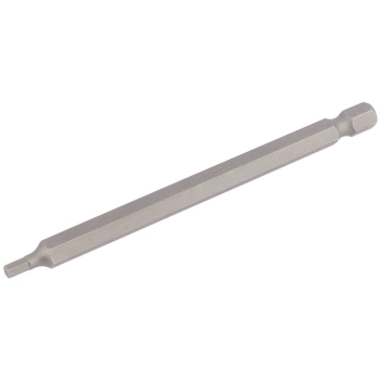 Draper 100HX/1/B Hexagonal Insert Bit, 3mm, 1/4 inch  Hex, 100mm Long (Pack of 1) - Code: 64372 - Pack Qty 1
