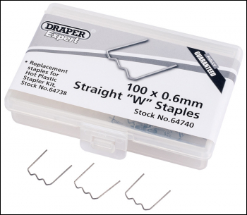 DRAPER 0.6mm Straight W Staples (50) - Pack Qty 1 - Code: 64740