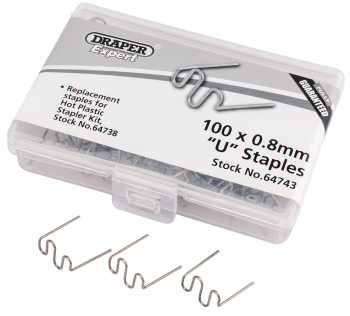 Draper HPS-A 0.8MM U Staples (50) - Code: 64743 - Pack Qty 1