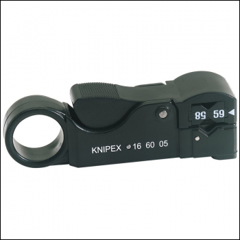 Draper 16 60 05 SB Knipex 16 60 05SB Adjustable Co-Axial Stripping Tool, 4 - 10mm - Code: 64953 - Pack Qty 1