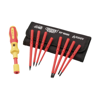 Draper 965T/9 XP1000® VDE Interchangeable Torque Screwdriver Set (9 Piece) - Code: 65372 - Pack Qty 1