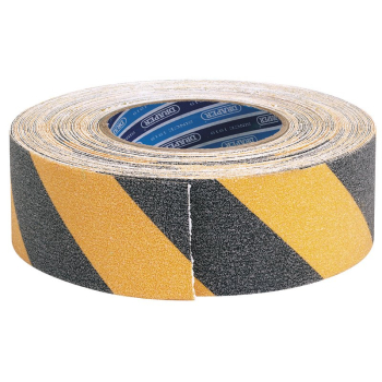 Draper TP-S/GRIP/HZ Heavy Duty Safety Grip Tape Roll, 18m x 50mm, Black and Yellow - Code: 65440 - Pack Qty 1