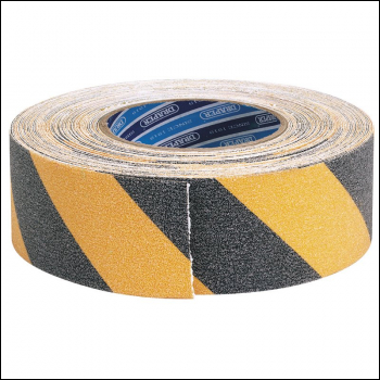 Draper TP-S/GRIP/HZ Heavy Duty Safety Grip Tape Roll, 18m x 50mm, Black and Yellow - Code: 65440 - Pack Qty 1