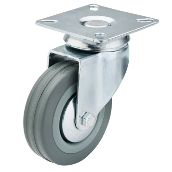 Draper 60275P Swivel Plate Fixing Rubber Castor, 75mm Diameter, S.W.L. 70kg - Code: 65473 - Pack Qty 1