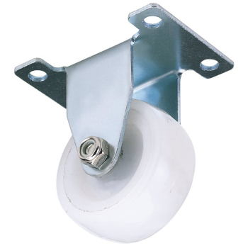Draper 60450F Fixed Plate Fixing Nylon Wheel, 50mm Diameter, S.W.L. 75kg - Code: 65496 - Pack Qty 1