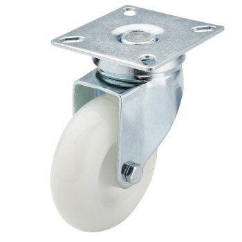 Draper 60475P Swivel Plate Fixing Nylon Wheel, 75mm Diameter, S.W.L. 70kg - Code: 65497 - Pack Qty 1