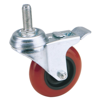 Draper 60575BB Swivel Bolt Fixing Polyurethane Wheel with Brake, 75mm Diameter, S.W.L. 70kg - Code: 65516 - Pack Qty 1