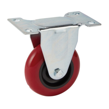 Draper 60575F Fixed Plate Fixing Polyurethane Wheel, 75mm Diameter, S.W.L. 100kg - Code: 65517 - Pack Qty 1