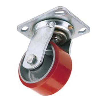 Draper 606100P Swivel Plate Fixing Heavy Duty Polyurethane Wheel, 100mm Diameter, S.W.L. 250kg - Code: 65523 - Pack Qty 1