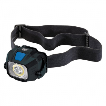 Draper WL/HT400 Draper Expert COB/SMD LED Wireless/USB Rechargeable Head Torch, 6W, 400 Lumens, USB-C Cable Supplied - Code: 65689 - Pack Qty 1