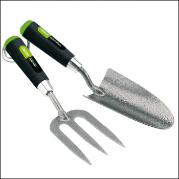 Draper GCFT2 Carbon Steel Heavy Duty Hand Fork and Trowel Set (2 Piece) - Code: 65960 - Pack Qty 1