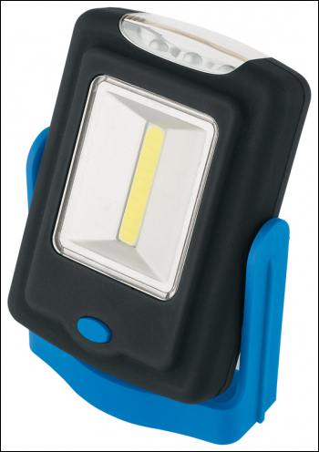 DRAPER 3W COB LED Magnetic Work Light - 150 Lumens (3 x AAA Batteries Supplied) - Pack Qty 12 - Code: 66016