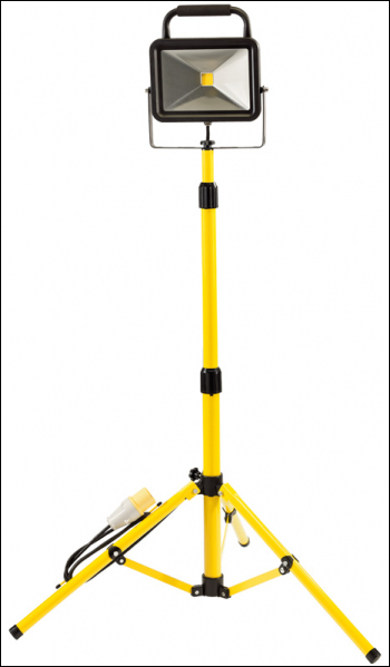 Draper CL50T/110/B 50W 110V COB LED Work Light with Tripod - 6,500 Lumens - Code: 66054 - Pack Qty 1