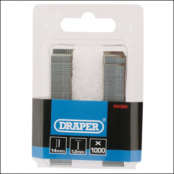 Draper ST/IN14 I' Nails, 14mm (Pack of 1000) - Code: 66089 - Pack Qty 1