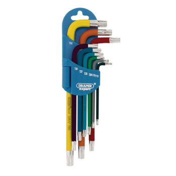 Draper LCTXKS/9 Draper TX-STAR® Metric Coloured Long Arm Key Set (9 Piece) - Code: 66143 - Pack Qty 1