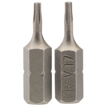Draper 25TX/2/B Draper TX-STAR® Insert Bit, 1/4 inch  Hex, 25mm Long, T7 (Pack of 2) - Code: 66421 - Pack Qty 1