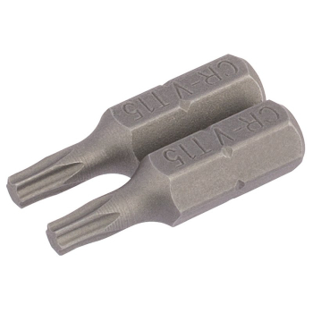 Draper 25TX/2/B Draper TX-STAR® Insert Bit, 1/4 inch  Hex, 25mm Long, T15 (Pack of 2) - Code: 66429 - Pack Qty 1