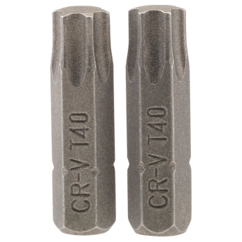 Draper 25TX/2/B Draper TX-STAR® Insert Bit, 1/4 inch  Hex, 25mm Long, T40 (Pack of 2) - Code: 66437 - Pack Qty 1