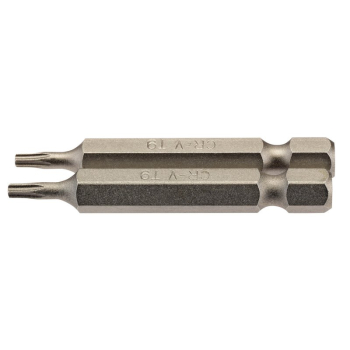 Draper 50TX/2/B Draper TX-STAR® Insert Bit, 1/4 inch  Hex, 50mm Long, T9 (Pack of 2) - Code: 66485 - Pack Qty 1