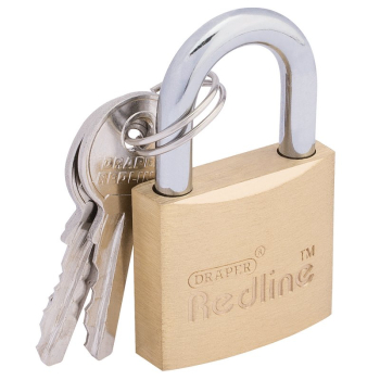 Draper RL-PL Draper Redline® Brass Cylinder Padlock, 30mm - Code: 68021 - Pack Qty 1