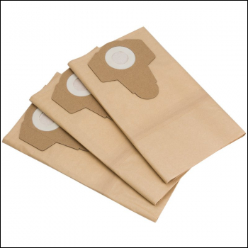 Draper AWDV30SSB-48 Paper Dust Bags, 30L (Pack of 3) - Code: 68304 - Pack Qty 1