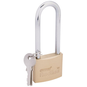 Draper RL-LPL Draper Redline® Padlock, Long Shackle, 40mm - Code: 68673 - Pack Qty 1