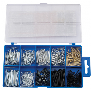Draper HW12 Nail and Pin Assortment (485 Piece) - Code: 69042 - Pack Qty 1