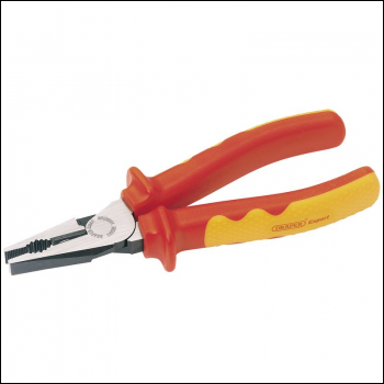 Draper 63AHLVDE VDE Approved Fully Insulated High Leverage Combination Pliers, 200mm - Code: 69173 - Pack Qty 1