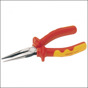 Draper 36AVDE VDE Approved Fully Insulated Long Nose Pliers, 160mm - Code: 69174 - Pack Qty 1