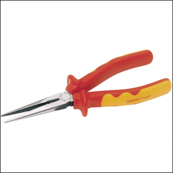 Draper 36AVDE VDE Approved Fully Insulated Long Nose Pliers, 200mm - Code: 69176 - Pack Qty 1