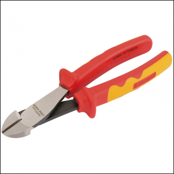 Draper 41AHLVDE VDE Approved Fully Insulated High Leverage Diagonal Side Cutter, 200mm - Code: 69181 - Pack Qty 1