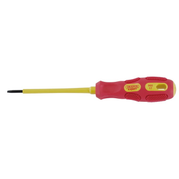 Draper 960 Draper Expert VDE Approved Fully Insulated Plain Slot Screwdriver, 2.5 x 75mm - Code: 69211 - Pack Qty 1