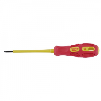 Draper 960 VDE Approved Fully Insulated Plain Slot Screwdriver, 2.5 x 75mm - Code: 69211 - Pack Qty 1