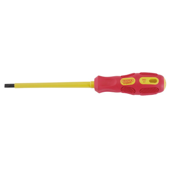 Draper 960 Draper Expert VDE Approved Fully Insulated Plain Slot Screwdriver, 5.5 x 125mm - Code: 69214 - Pack Qty 1