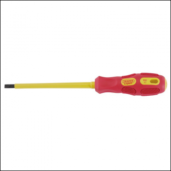 Draper 960 VDE Approved Fully Insulated Plain Slot Screwdriver, 5.5 x 125mm - Code: 69214 - Pack Qty 1