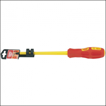 Draper 960 VDE Approved Fully Insulated Plain Slot Screwdriver, 6.5 x 150mm - Code: 69215 - Pack Qty 1