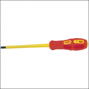 Draper 960B VDE Approved Fully Insulated Plain Slot Screwdriver, 5.5 x 125mm (Sold Loose) - Code: 69219 - Pack Qty 1