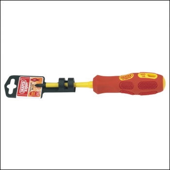 Draper 960CS VDE Approved Fully Insulated Cross Slot Screwdriver, No.1 x 80mm - Code: 69222 - Pack Qty 1
